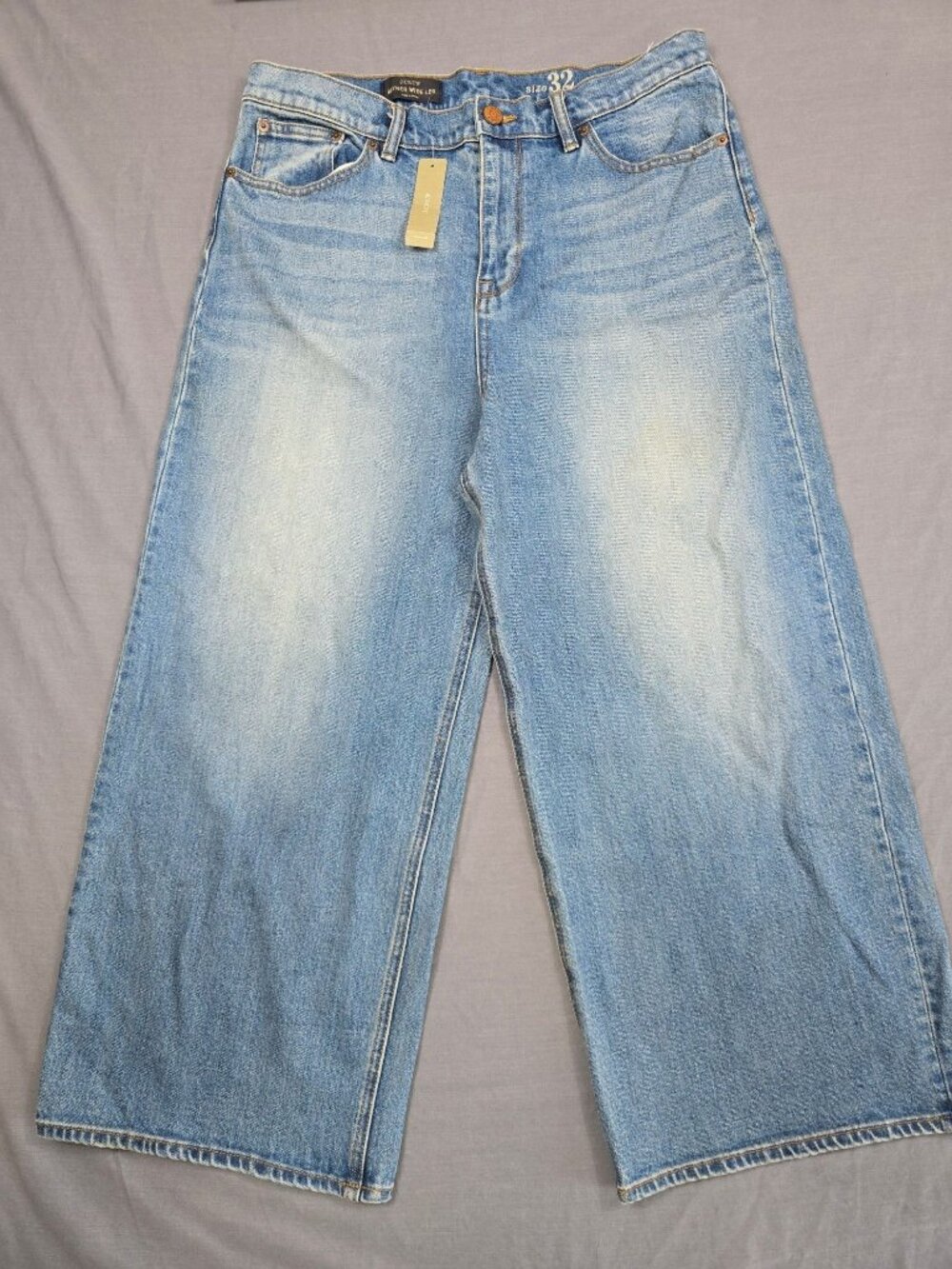 J Crew Womens 32 Rayner Wide Leg Jeans  Light Wash NEW